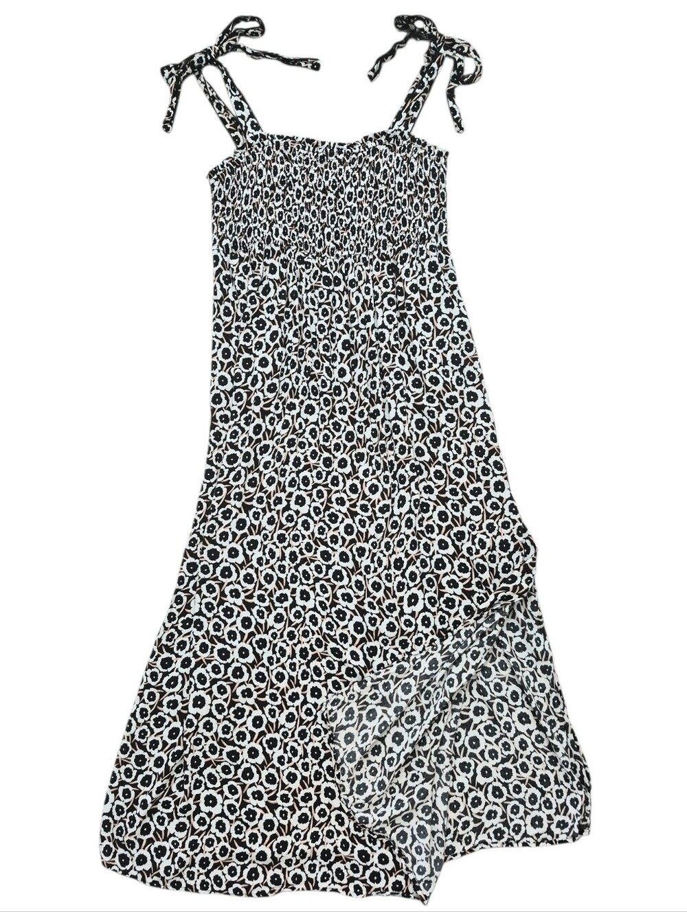 Diane von Furstenberg for Target Smocked Floral Maxi Dress Size L Boho Summer - Picture 14 of 15